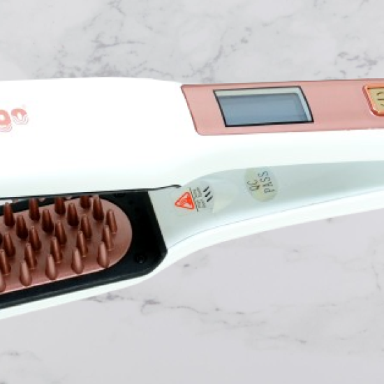 【Pingo】Royal K9 外噴式負離子直髮梳(白/粉)